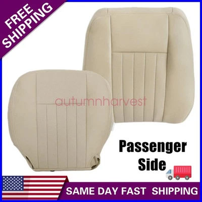 Cubierta de asiento de cuero para pasajero inferior y trasera bronceada para Lincoln Navigator 2003-2006 Foto 1 de 4