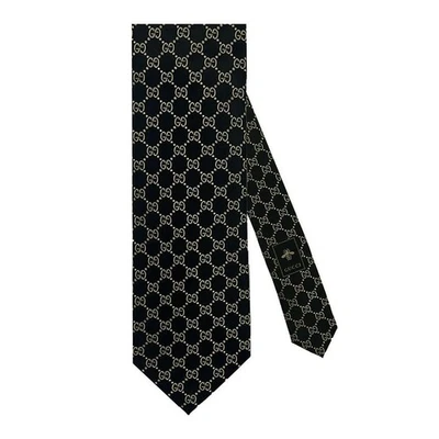Corbata para hombre Gucci logotipo GG negra 127476274 Foto 1 de 4