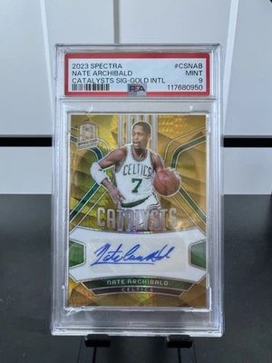 2023 Panini Spectra - Nate Archibald Gold Catalysts Signature International /3 - Image 1 of 3