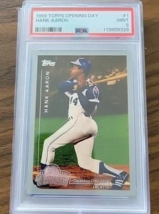 1999 Topps Opening Day Hank Aaron PSA 9 Pop 7 Mint - Picture 1 of 1