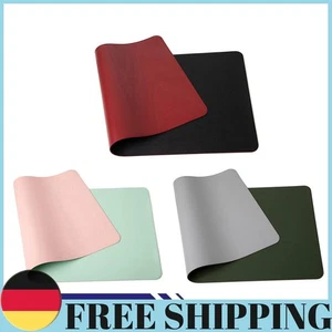 Grand tapis de souris pour gamer, antidérapant, imperméable, cuir PU, support de bureau - Photo 1/14