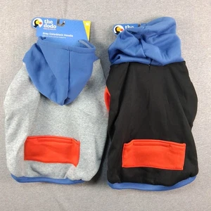 The Dodo Perro Sudadera con Capucha Negro Y Gris Colorblock Ropa para Perros Mediano Lote de 2 - Imagen 1 de 4