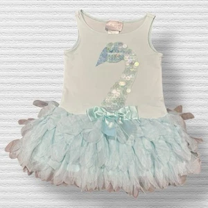 Biscotti Girls Swan Tulle Dress Size 5 - Picture 1 of 6