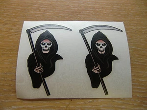 2x Grim Reaper Stickers / decals - 50mm x 75mm - Picture 1 of 1