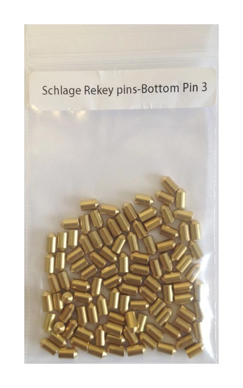 100 Piezas Schlage Rekey Pasadores Inferior #3 Cerrajero Rekeying Pin Kits de Llaves Foto 1 de 1