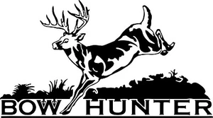 Bow Hunter Hunting Deer Whitetail Buck Doe Car Truck Window Vinyl Decal Sticker - Picture 1 of 3