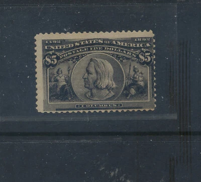 U  245   $5  Colombian  stamp  mint hinged - Image 1 of 2