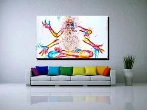 LEINWAND BILD ER XXL POPART GRAFFITI GOTT SHIVA MYTHOLOGIE ABSTRAKT BUNT -150x90 - Bild 1 von 4
