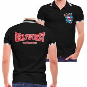 Herren Poloshirt Polohemd Bratwurst Thüringen Roster Motive Ostdeutschland osten - Bild 1 von 10