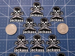 Pegatinas coleccionables ""JACKASS"" (negra) 10 piezas - Imagen 1 de 3