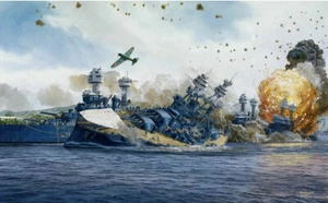 "Last Torpedo" Tom Freeman Print - USS Oklahoma, Pearl Harbor Attack Dec 7, 1941 - Picture 1 of 1
