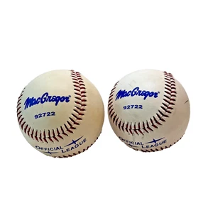 2x MacGregor Baseballs VTG EUC Official League 92722 5oz Cork and Rubber Core - Picture 1 of 8