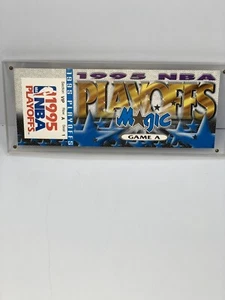 1995 NBA PLAYOFFS ORLANDO MAGIC GEDENKTICKET IN PLEXI AD17 - Bild 1 von 3