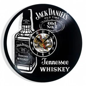 Whisky Vinyl Wall Clock LP Gift Birthday Holiday Art Home Room Decor - Picture 1 of 5