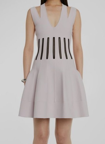 Mini abito da donna rosa Alexander McQueen $2990 ricamato taglia M