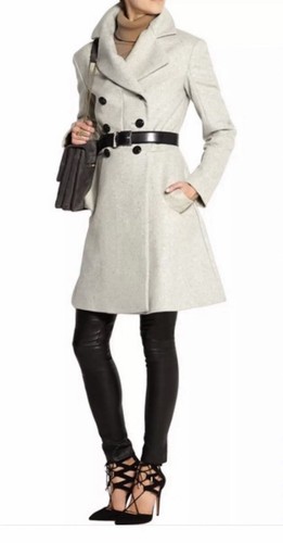 OFF WHITE Nuovo cappotto misto lana Vivienne Westwood Anglomania taglia 42