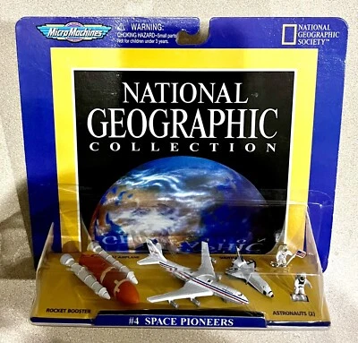🏁 MICRO MACHINES NATIONAL GEOGRAPHIC#4 SPACE PIONEERS  FACTORY SEALED GALOOB 🏁 - Image 1 of 2