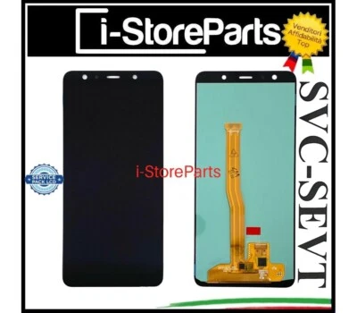DISPLAY LCD ORIGINALE SAMSUNG GALAXY A7 2018 A750F SM-A750F TOUCH SCREEN NERO - Immagine 1 di 2