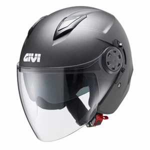 GIVI CASCO JET APERTO 12.3 STRATOS SOLID TITANIUM TITANIO OPACO DOPPIA VISIERA - Imagen 1 de 1