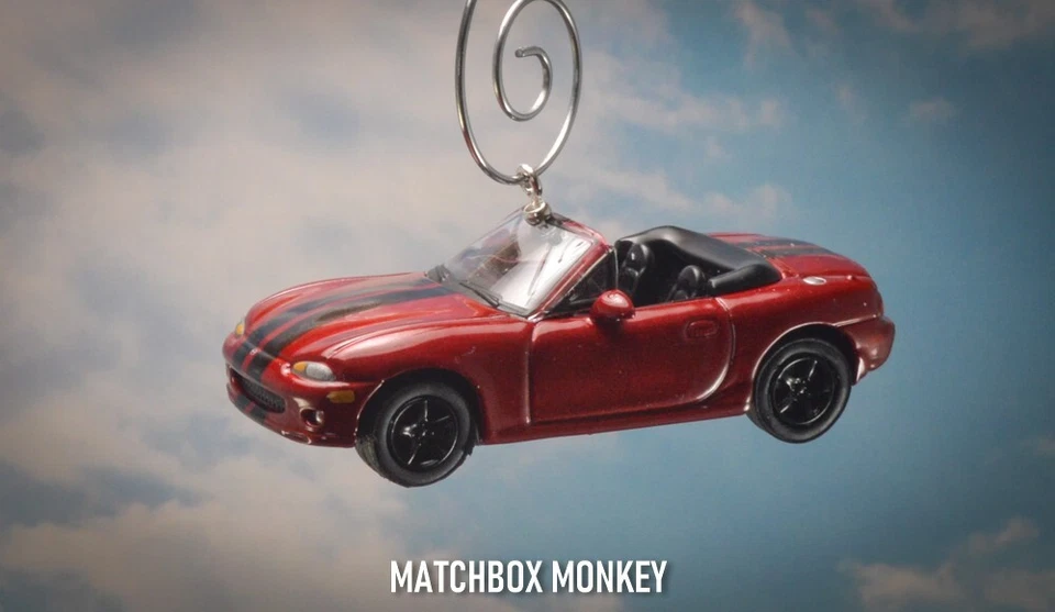 Mazda MX-5 Miata (NB) rojo oscuro adorno de Navidad convertible coche deportivo roadster Foto 1 de 4