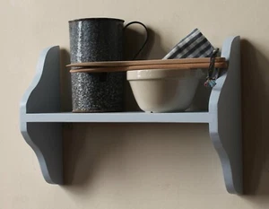 ESTANTE DE PARED, ESTANTERÍA RÚSTICA, ESTANTE DE UN NIVEL, ESTANTES DE MADERA, PATA DE LIBRO - Imagen 1 de 28