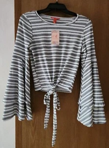 Chelsea & Violet (Dillards) Neu mit Etikett schwarz & weiß gestreifte leichte Bluse - Small - Bild 1 von 7
