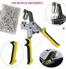 Hand Press Portable Grommet Machine Hole Punch Tool 500 Self Piercing Grommet