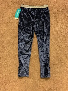 NWT GIRL'S 365 KIDS FROM GARANIMALS BLUE VELOUR PLUSH Legging KIDS SIZE 7 NEW - Picture 1 of 7
