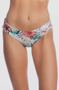 $191 The Bikini Lab Women White Floral Cutout Hipster Bikini Swim Botttom Size S - Picture 1 of 1