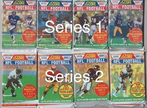 **LOW SALE PRICE** 8 new football PACKS 1990 Score (4) Series 1 and (4) Series 2 - Picture 1 of 1