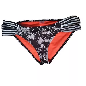Bongo Womens Juniors Bikini Bottom Sz Medium Black White Swimwear - Picture 1 of 5