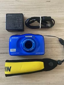 NIKON COOLPIX W150 BL (Blue) Waterproof 10M Digital Camera w/charger - Very Good - Picture 1 of 14