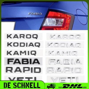 Hinten Kofferraum Emblem Aufkleber Schriftzug Abzeichen Deko Sticker Für Skodas - Bild 1 von 25