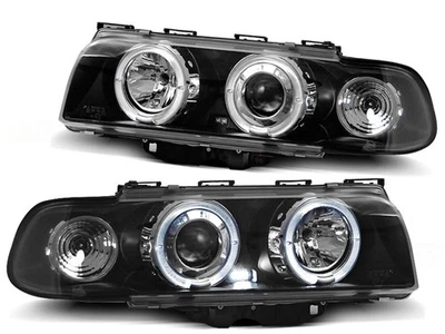Angel Eyes Xenon Optik Scheinwerfer Set für BMW E38 BJ 06/94-08/98 Klar/Schwarz - Bild 1 von 2