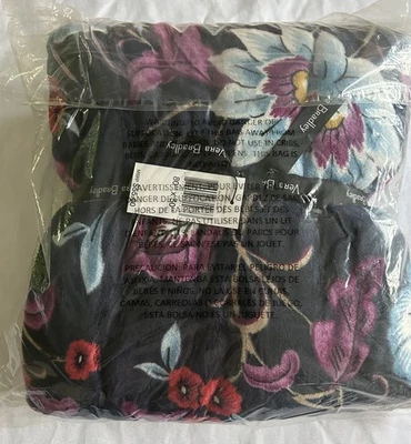 NUEVO Vera Bradley MAYFAIR IN BLOOM Azul Marino Floral 50x80 Polar Manta Regalo Foto 1 de 3
