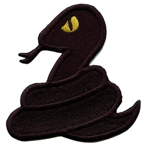 Black Mamba Snake Embroidered Iron On Patch - Picture 1 of 2