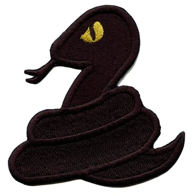 Black Mamba Snake Embroidered Iron On Patch - Image 1 of 2