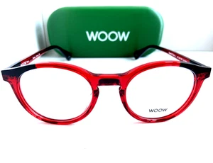 Marco de gafas WOOW Paris Speak Easy 1 18 49 mm rojo redondo para hombre y mujer Francia - Imagen 1 de 5