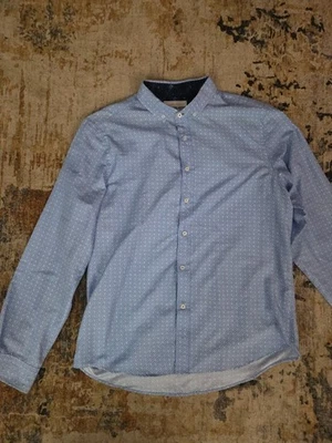 Quality Classics International Report Blue Long Sleeve Button Down Shirt Mens XL - Image 1 of 4