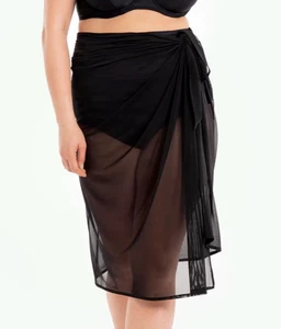 Shapermint Black Multi-Way Scarf Sarong Swim Beach S/L (Size 0-12) 34.5 x 55.5" - Picture 1 of 8