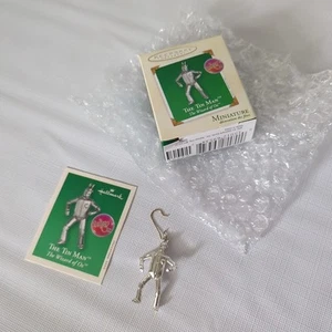 Hallmark The Tin Man Wizard of Oz Miniature Ornament Silver-Plated 2002 - Picture 1 of 6