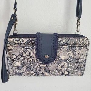 Sakroots Crossbody Bag Womens Floral Print Wallet Purse Convertible Zip Organize - Picture 1 of 8