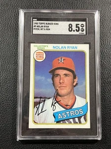1980 Topps Burger King Pitch, Hit & Run - Nolan Ryan #9 - Astros HOF - SGC 8.5 - Bild 1 von 2