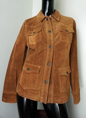 Chaqueta Camisa Western Vintage GAP Marrón Gamuza Real Talla S Foto 1 de 4