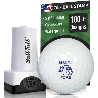 Ball Tatt - Birdie Time Golf Ball Stamp Marker Quick-Dry Self-Inking Stamper