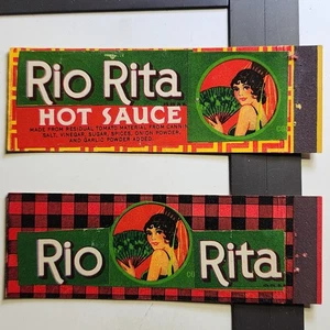 Rio Rita Hot Sauce Vintage Universal Match Co. St. Louis Matchbook - Foto 1 di 3
