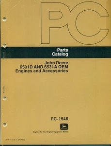 John Deere PARTS CATALOG 6531D 6531A OEM Engine Accessories PC-1546 (Y-60) - Picture 1 of 1