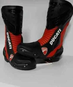 DUCATI Corse Motorradstiefel Motorradschuhe Schuhe Leder Touring Racer Stiefel - Bild 1 von 2