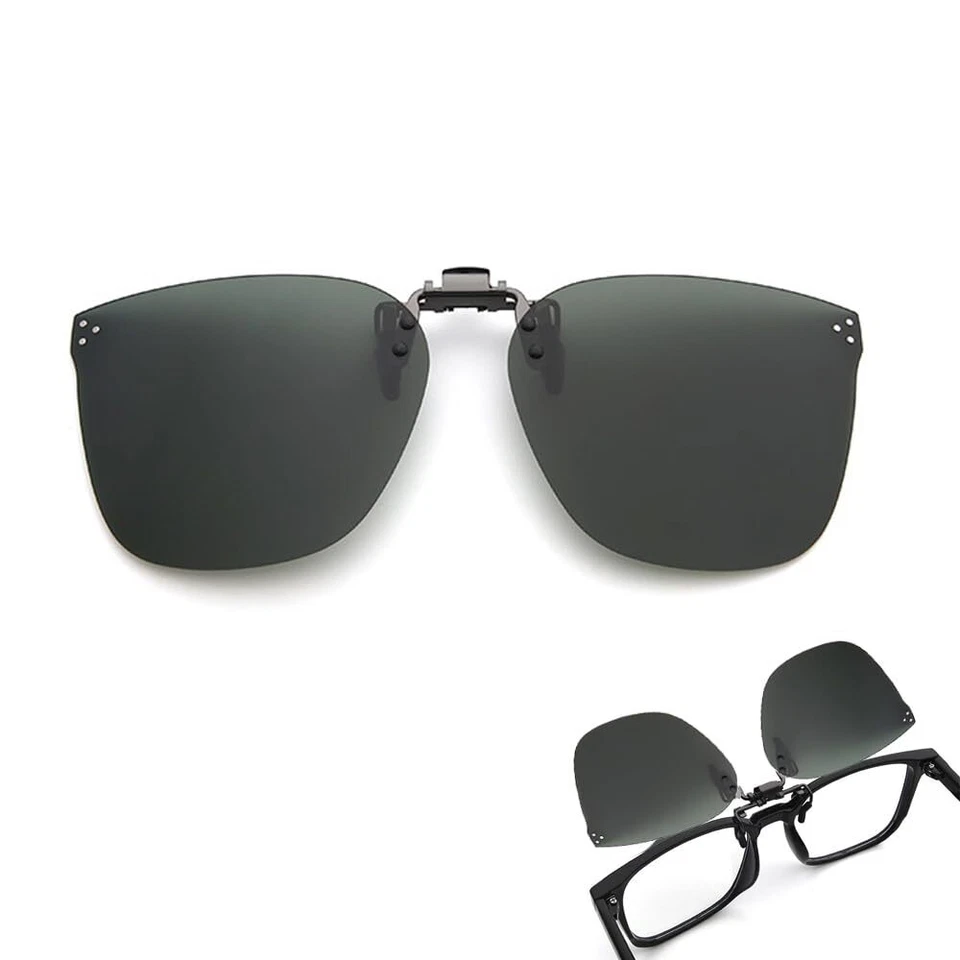 Clip Solaire pour Lunettes de Vue Clip Solaire Clip Lunettes Conduite de Nuit... - Photo 1/4