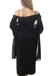 Chiffon Shawls and Wraps for Evening Dresses Women Elegant Soft Scarf Bridal ... - Picture 1 of 6